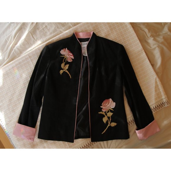 Jessica Howard Floral Embroidered Blazer | Size 6 - Picture 4 of 6